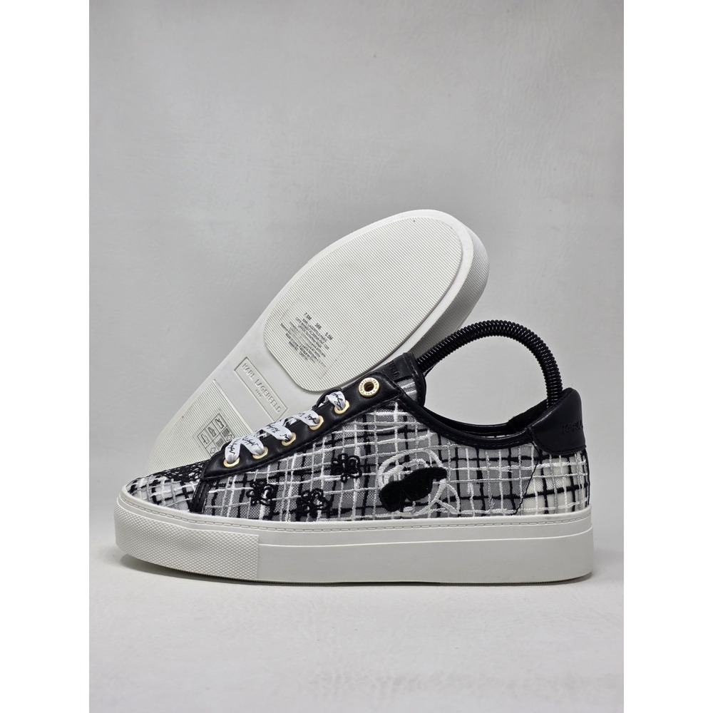 Karl Lagerfeld Paris Size 7.5 Womens Cate Whimsy Embroidered Mesh Sneakers New